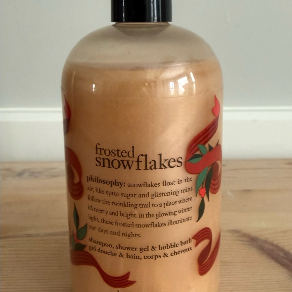 NEW! Philosophy Frosted Snow Flakes Shampoo Shower Gel & Bubble Bath 16oz SEALED